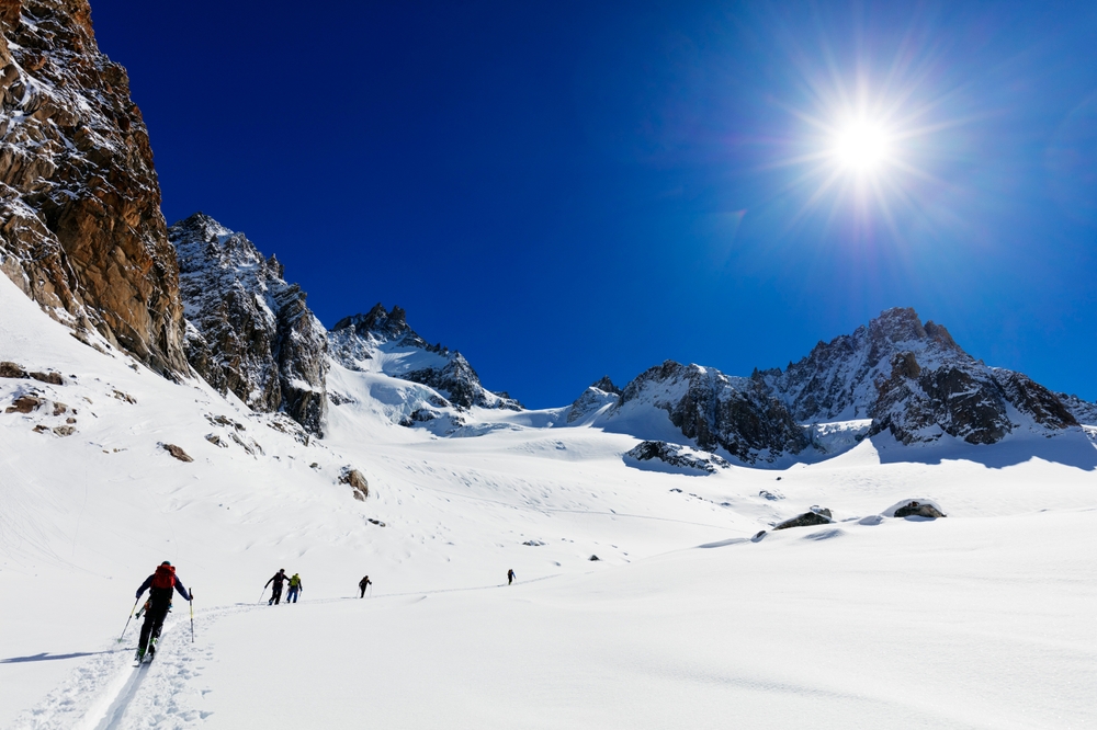 Alpes franceses, estação de ski.